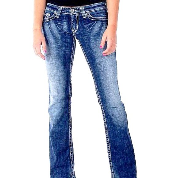 Big Star Denim - Big Star “Casey” Medium Wash Light Distress Boot Jeans Size 27 (X-Long) 30/34